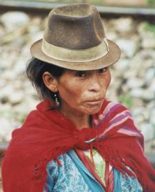 A woman of the Quechua people of South America